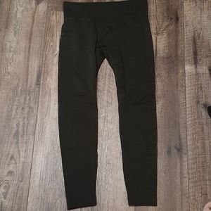 Army green insulated leggings